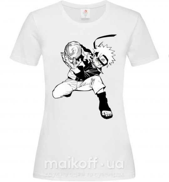 Женская футболка Наруто Разенгаг аниме манга Белый фото