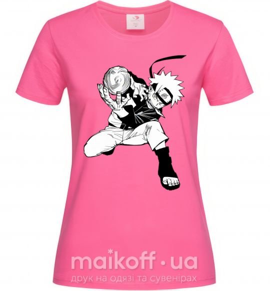 Женская футболка Наруто Разенгаг аниме манга Ярко-розовый фото