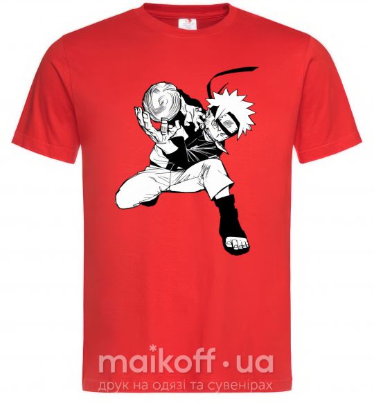 Мужская футболка Наруто Разенгаг аниме манга Красный фото