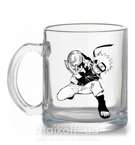 Чашка стеклянная Наруто Разенгаг аниме манга Прозрачный фото