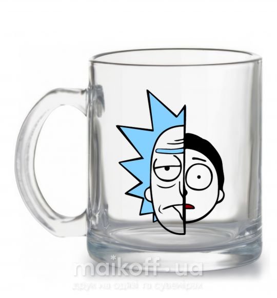 Чашка скляна Rick and Morty Прозорий фото