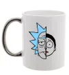 Чашка с цветной ручкой Rick and Morty Серебро фото