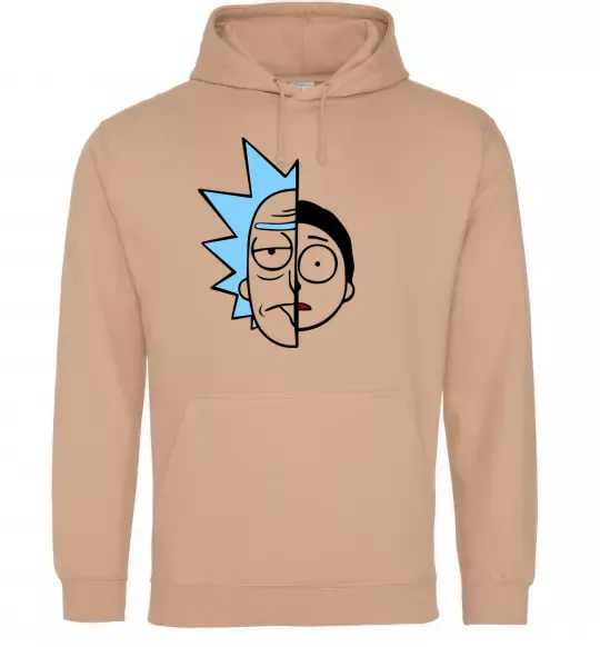Мужская толстовка (худи) Rick and Morty Песочный фото
