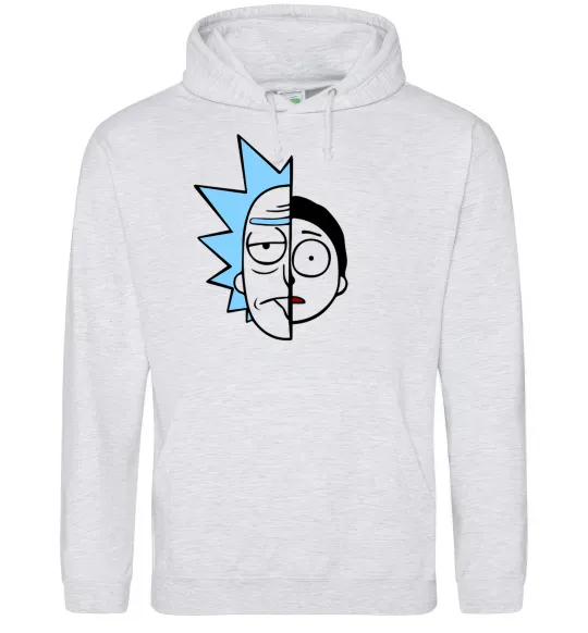 Женская толстовка (худи) Rick and Morty Серый меланж фото