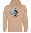 Женская толстовка (худи) Rick and Morty Песочный фото