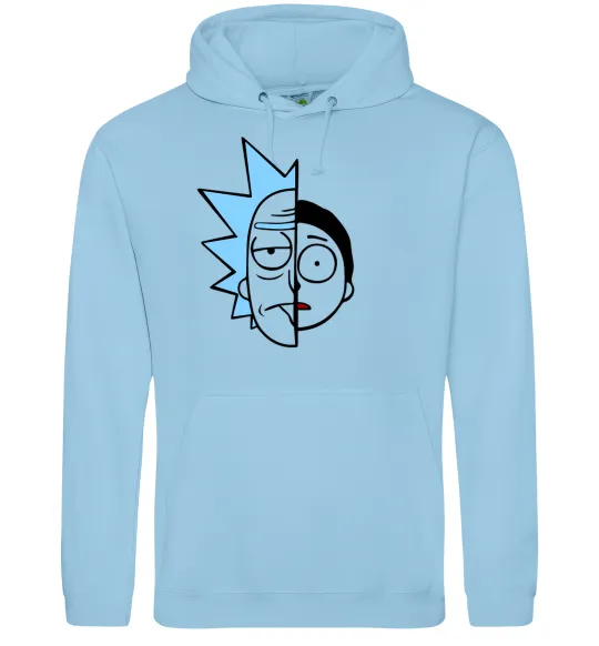Жіноча толстовка (худі) Rick and Morty Блакитний фото