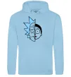 Жіноча толстовка (худі) Rick and Morty Блакитний фото
