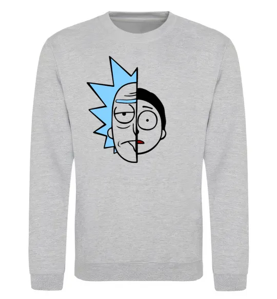 Свитшот Rick and Morty Серый меланж фото