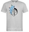 Мужская футболка Rick and Morty Серый фото