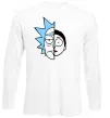 Лонгслів Rick and Morty Білий фото