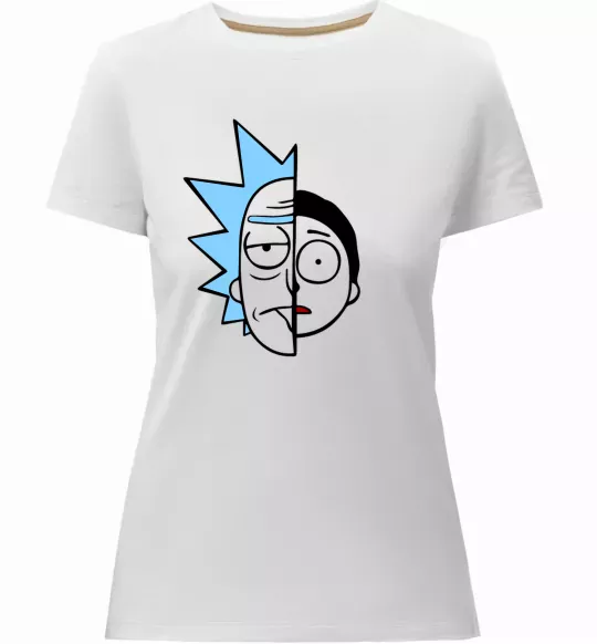 Женская премиум футболка Rick and Morty Белый фото