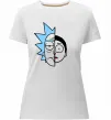 Женская премиум футболка Rick and Morty Белый фото
