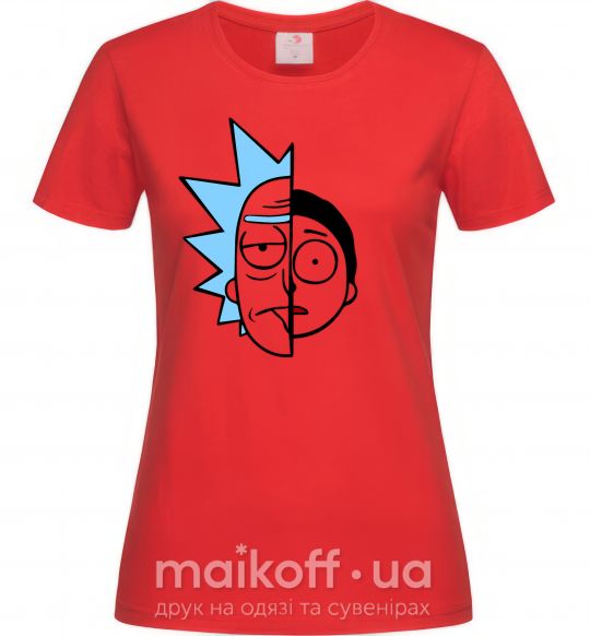 Женская футболка Rick and Morty Красный фото
