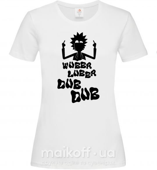 Женская футболка Rick WUBBA LUBBA DUB DUB Белый фото