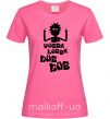 Жіноча футболка Rick WUBBA LUBBA DUB DUB Яскраво-рожевий фото