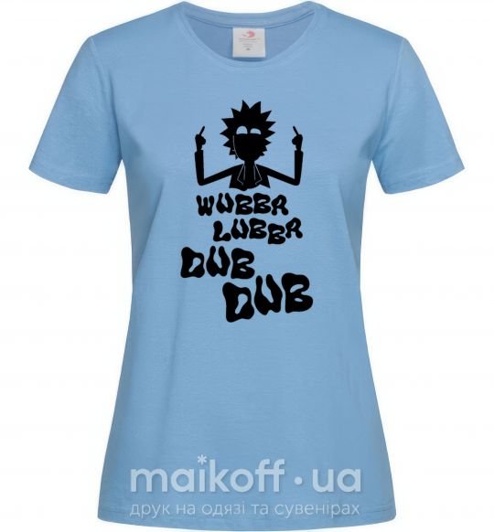 Женская футболка Rick WUBBA LUBBA DUB DUB Голубой фото