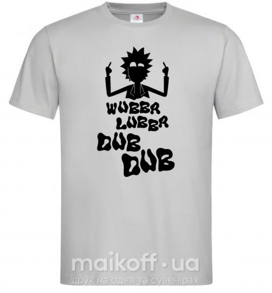 Мужская футболка Rick WUBBA LUBBA DUB DUB Серый фото