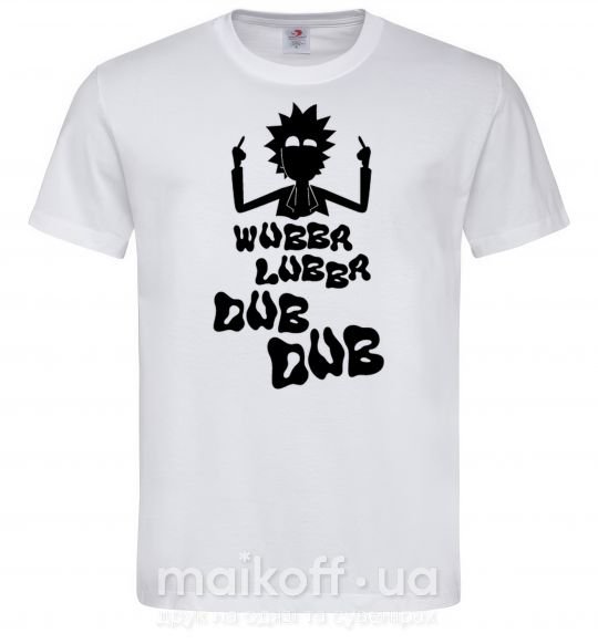 Мужская футболка Rick WUBBA LUBBA DUB DUB Белый фото