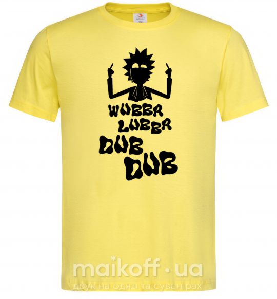 Чоловіча футболка Rick WUBBA LUBBA DUB DUB Лимонний фото