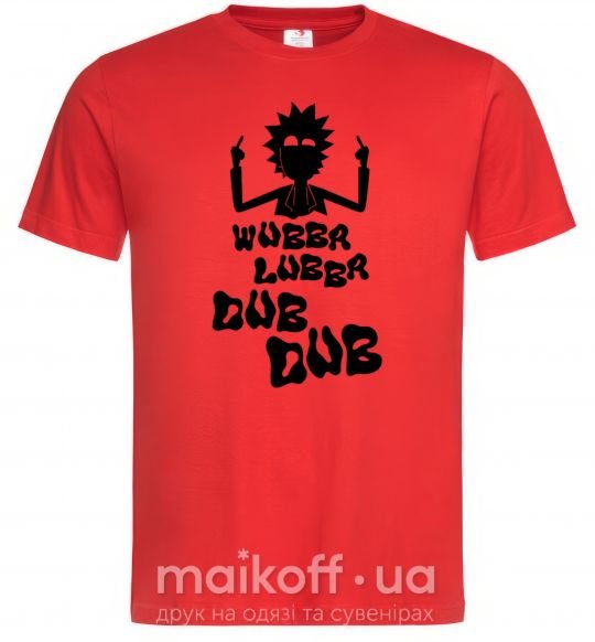 Мужская футболка Rick WUBBA LUBBA DUB DUB Красный фото
