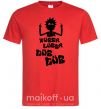 Мужская футболка Rick WUBBA LUBBA DUB DUB Красный фото