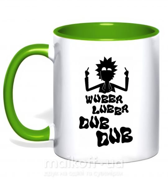 Чашка с цветной ручкой Rick WUBBA LUBBA DUB DUB Зеленый фото