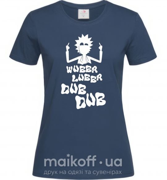 Женская футболка Rick WUBBA LUBBA DUB DUB Темно-синий фото