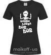 Женская футболка Rick WUBBA LUBBA DUB DUB Черный фото