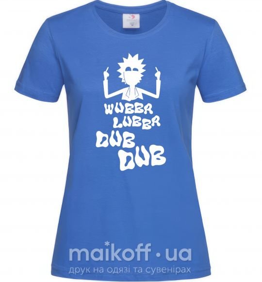 Жіноча футболка Rick WUBBA LUBBA DUB DUB Яскраво-синій фото