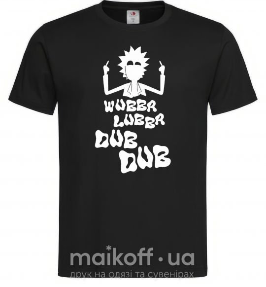 Чоловіча футболка Rick WUBBA LUBBA DUB DUB Чорний фото