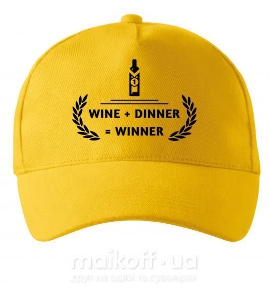 Кепка wine dinner winner Сонячно жовтий фото
