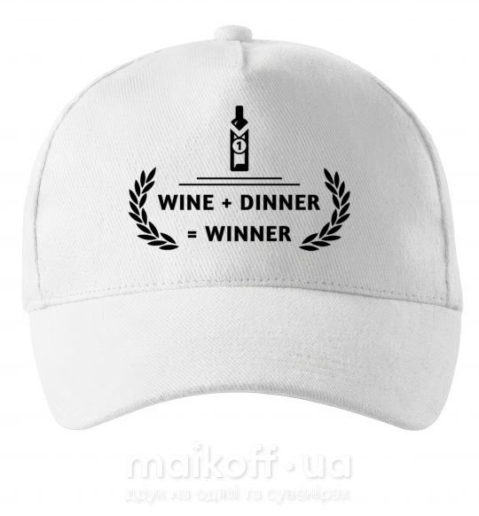 Кепка wine dinner winner Білий фото