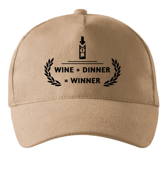 Кепка wine dinner winner Песочный фото