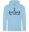 Мужская толстовка (худи) wine dinner winner Голубой фото