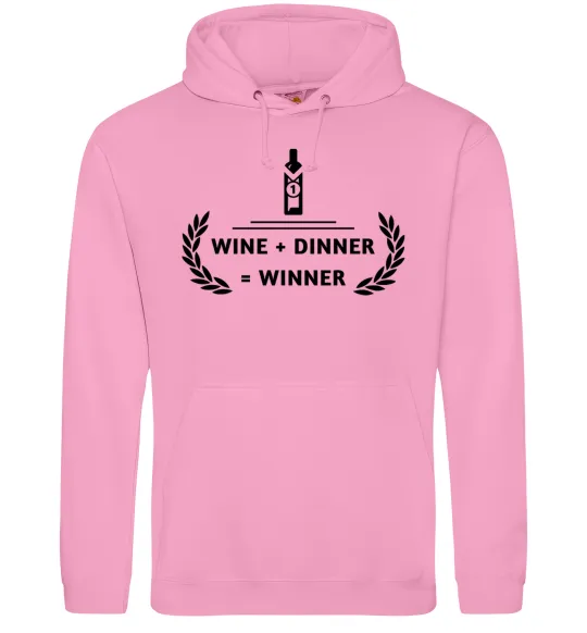 Женская толстовка (худи) wine dinner winner Розовый фото