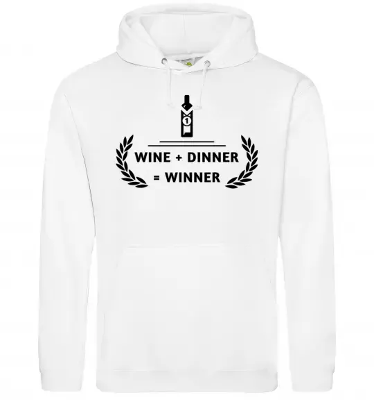 Жіноча толстовка (худі) wine dinner winner Білий фото