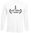 Лонгслив wine dinner winner Белый фото