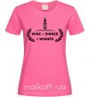 Женская футболка wine dinner winner Ярко-розовый фото