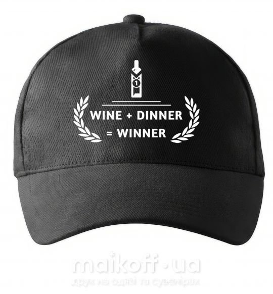 Кепка wine dinner winner Чорний фото