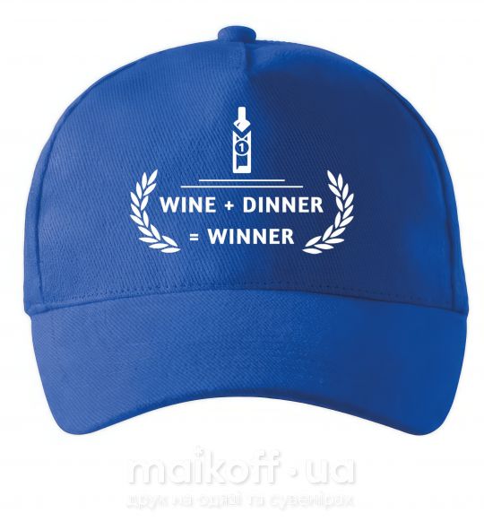 Кепка wine dinner winner Яскраво-синій фото