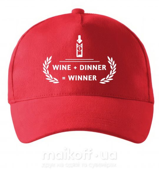 Кепка wine dinner winner Красный фото