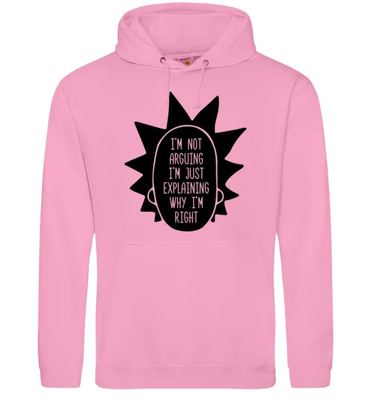 Женская толстовка (худи) Рік і Морті im not arguing силует Розовый фото