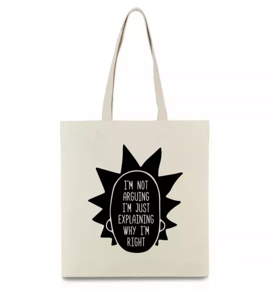 Еко-сумка Рік і Морті im not arguing силует Бежевий фото