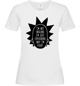 Женская футболка Рік і Морті im not arguing силует