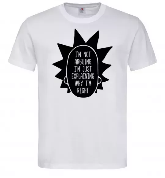 Мужская футболка Рік і Морті im not arguing силует Белый фото