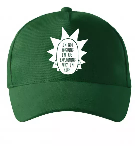 Кепка Рік і Морті im not arguing силует Темно-зелений фото