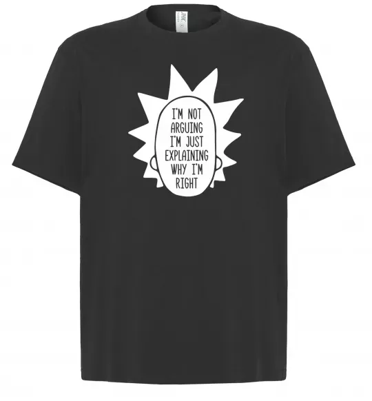 Футболка Оверсайз Рік і Морті im not arguing силует Черный фото