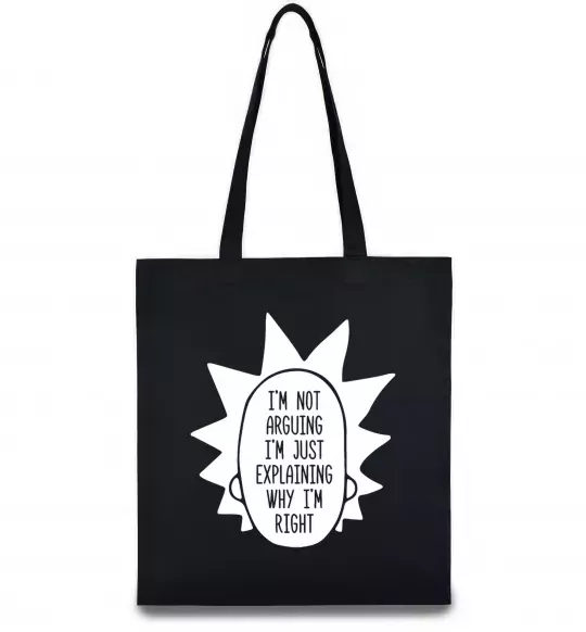 Еко-сумка Рік і Морті im not arguing силует Чорний фото