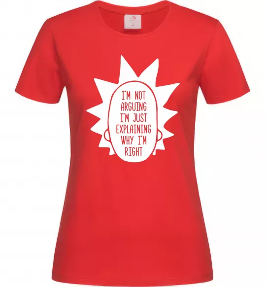 Женская футболка Рік і Морті im not arguing силует Красный фото