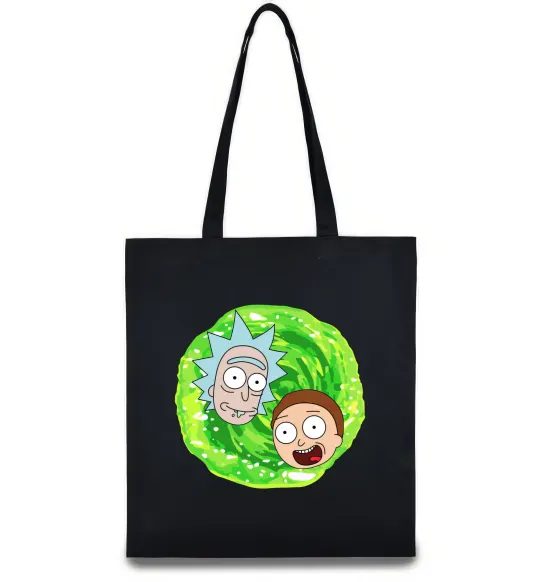 Эко-сумка Рік і Морті RIck and Morty портал Черный фото